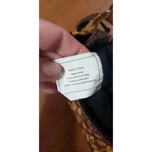 Alfred Durante signature shoulder bag medium size leather man made mix material - Picture 9 of 10